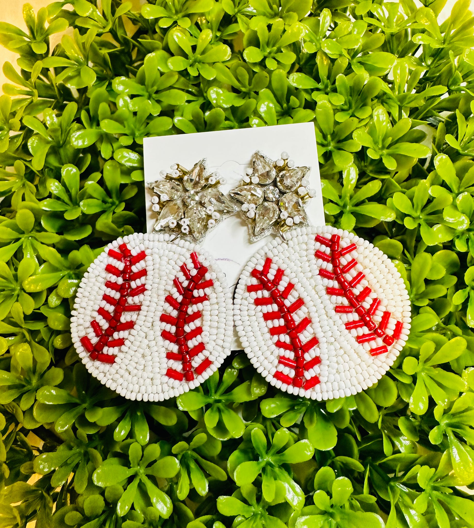 Glam Baseball Earrings